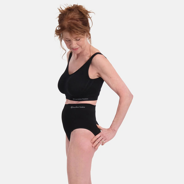 Amy bamboo extra high maxi briefs - schwarz 2er Pack