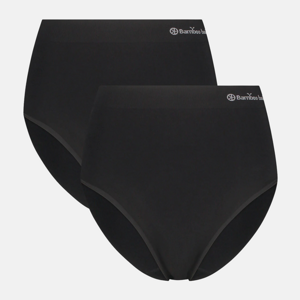 Amy bamboo extra high maxi briefs - schwarz 2er Pack