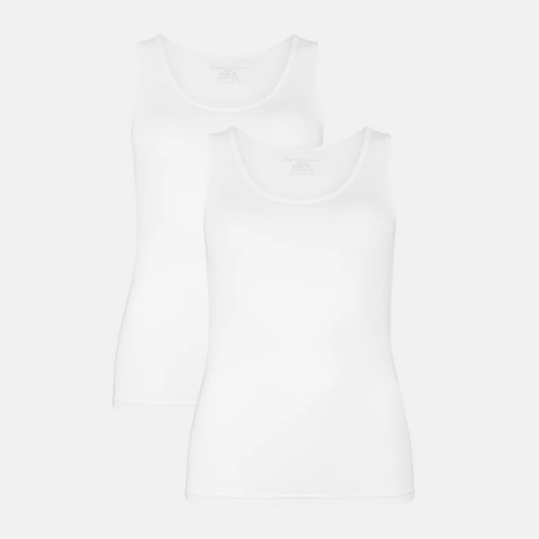 Anna Bambus Tank Top - weiß 2er Pack