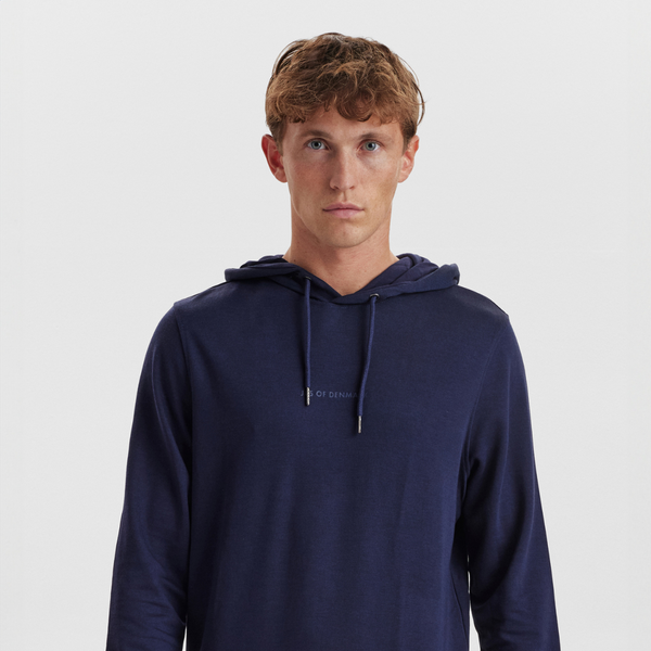 Kapuzenpulli aus Bambus mit Marineabzeichen
