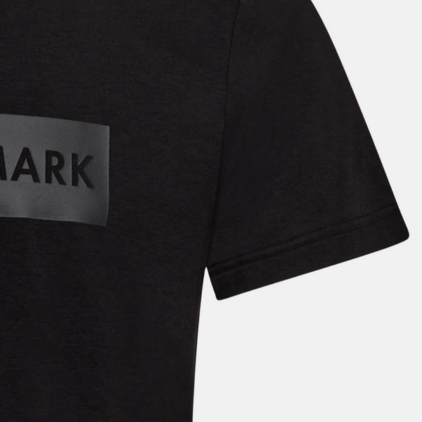 Schwarzes Bambus-T-Shirt mit Logo
