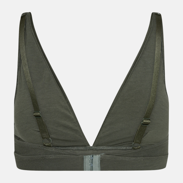 Grüner Triangel-BH aus Bambus mit femininen Details