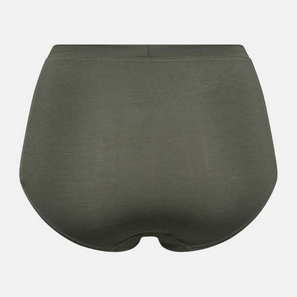 Grüner Bambus-Maxislip mit femininen Details