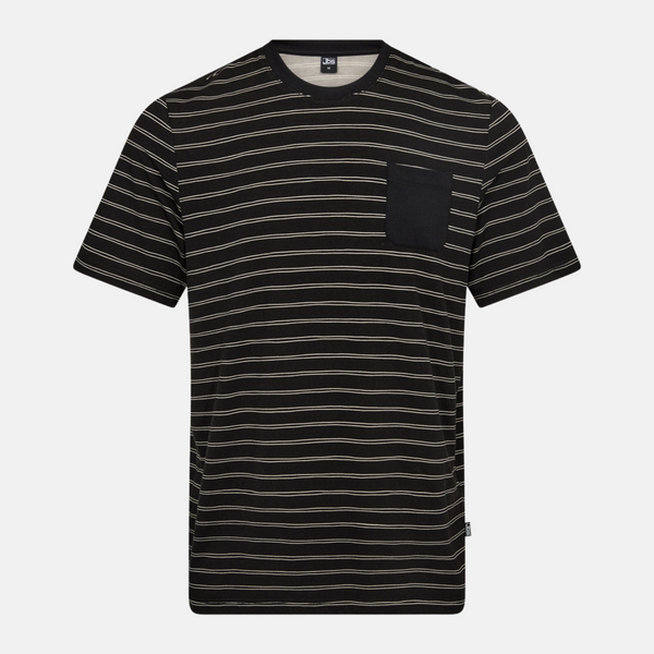 Dunkelgraue Bambus-Pyjama-Shorts mit Streifen