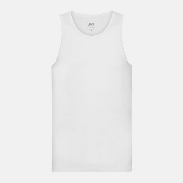2 weiße Tanktops aus Bambus