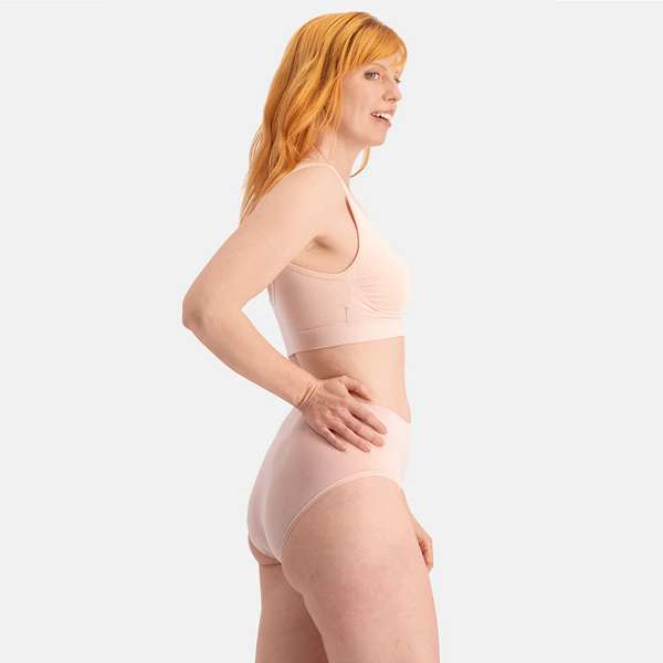 Belle Bambus-Maxislip mit schmalem Gummibund - rose nude 3er-Pack