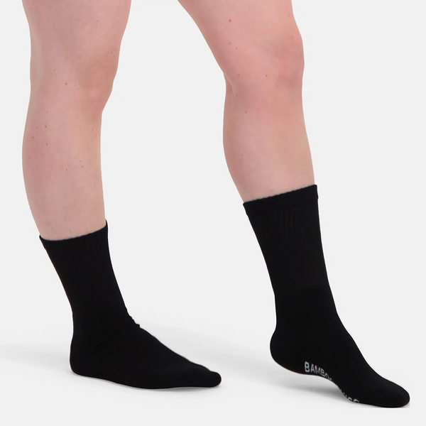 Senna gepolsterte Tennissocken aus Bambus - schwarz 2er Pack