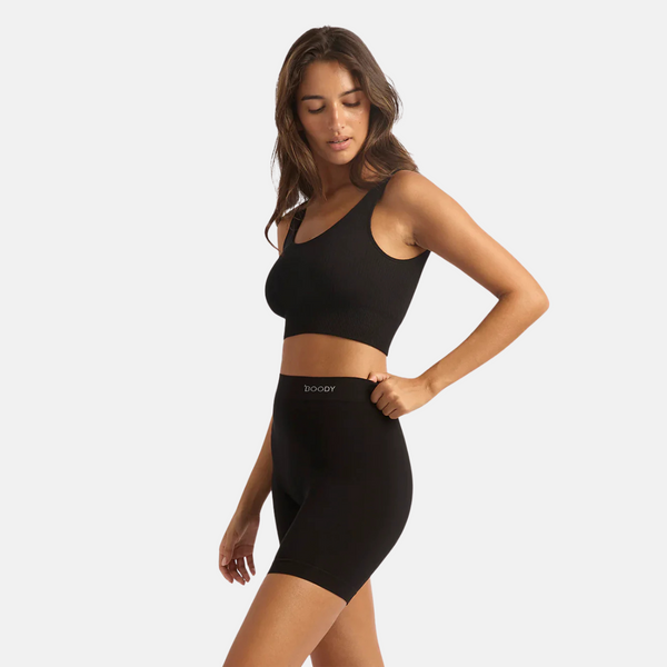 Schwarze Innenshorts aus Bambus