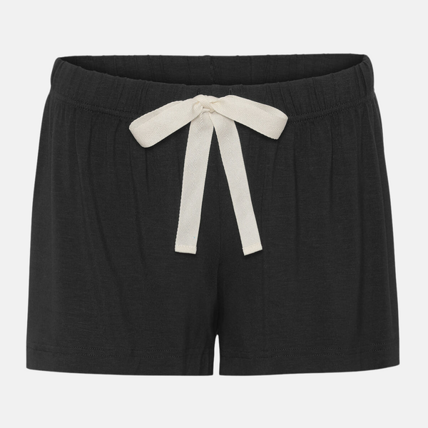 Schwarze Bambus-Nachtshorts