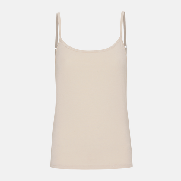 Cremefarbene Bambushauben mit dünnen Trägern - 2er Pack