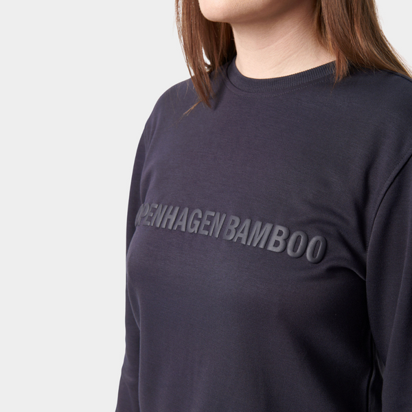 Dunkelgrauer Bambus-Jogginganzug mit Logo