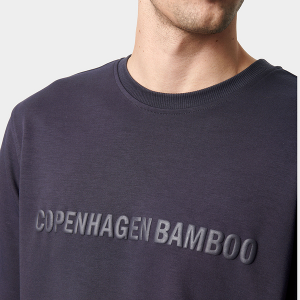 Dunkelgrauer Bambus-Jogginganzug mit Logo