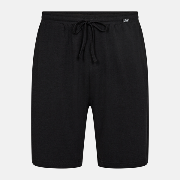 Dunkelgraue Bambus-Pyjama-Shorts mit Streifen