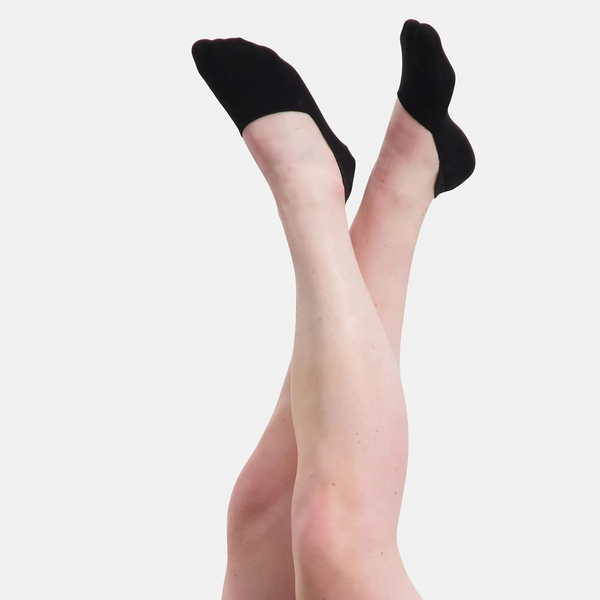 3er-Pack Schwarze Bambus-Füßlinge