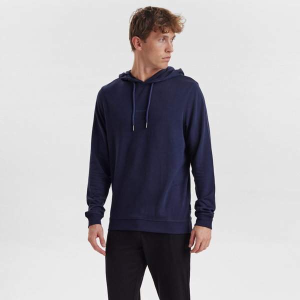 Kapuzenpulli aus Bambus mit Marineabzeichen