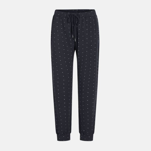 Betty Bambus Nacht Hose navy mit Tupfen