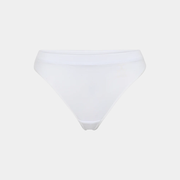 Weißer Bambus-G-String-Slip
