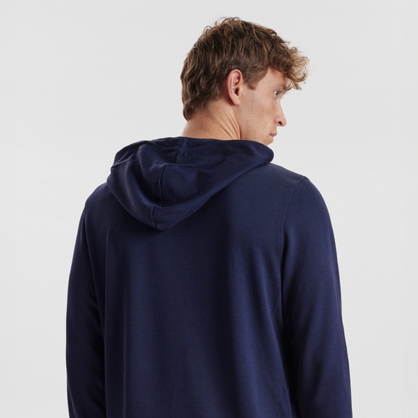 Kapuzenpulli aus Bambus mit Marineabzeichen