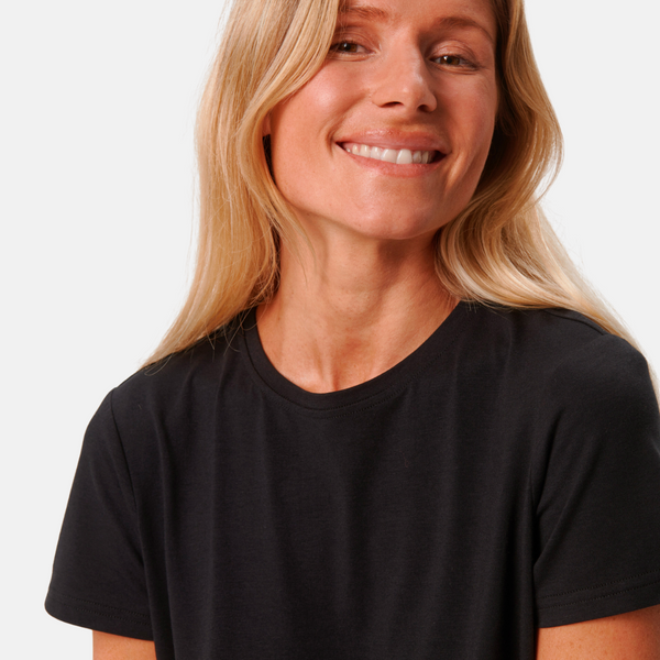 3er-Pack Bambus-T-Shirt schwarz/schwarz/weiß