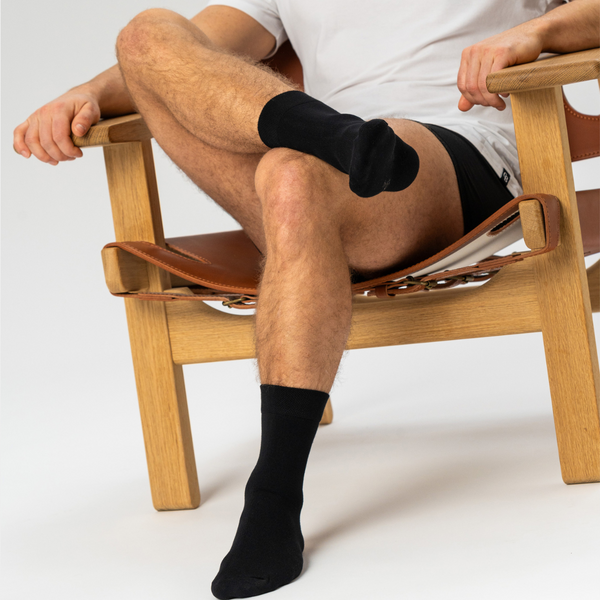 7 Paar schwarze Bambussocken (niedrig geschnitten)