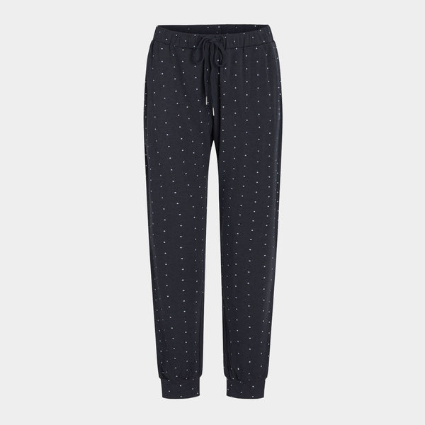 Betty Bambus Nacht Hose navy mit Tupfen