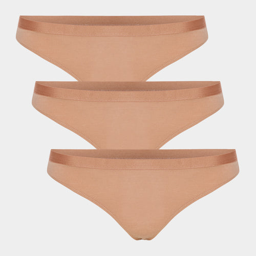 3 pak Tan bambus G-streng trusse fra Copenhagen Bamboo