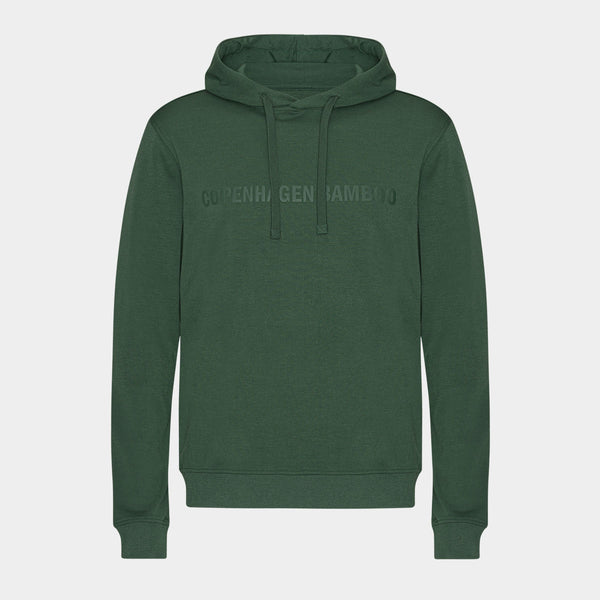 Grüner Bambus-Kapuzenpullover mit Logo