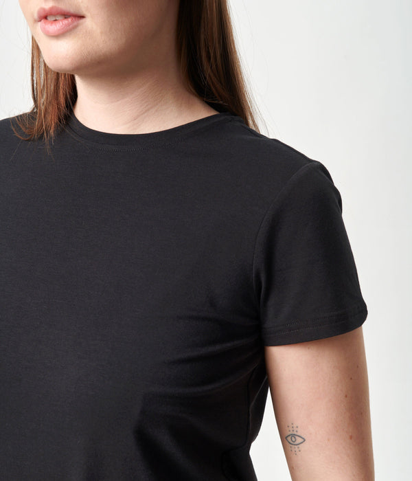 3er-Pack schwarzes Bambus-T-Shirt