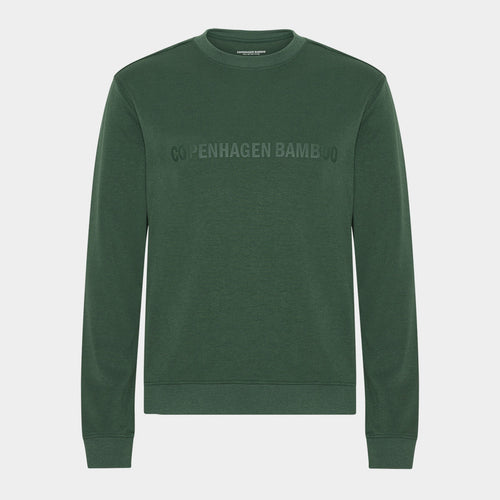 Grøn bambus sweatshirt med logo fra Copenhagen Bamboo