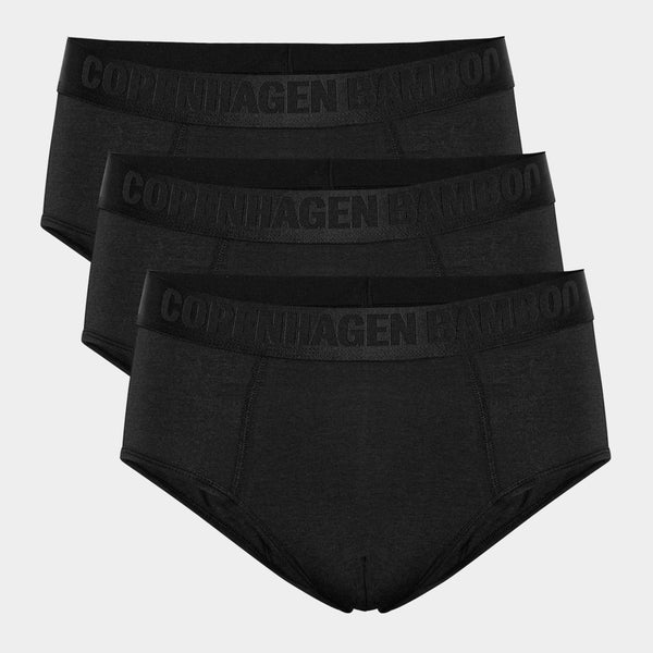 Bamboo Herren-Slips - 3er-Pack schwarz