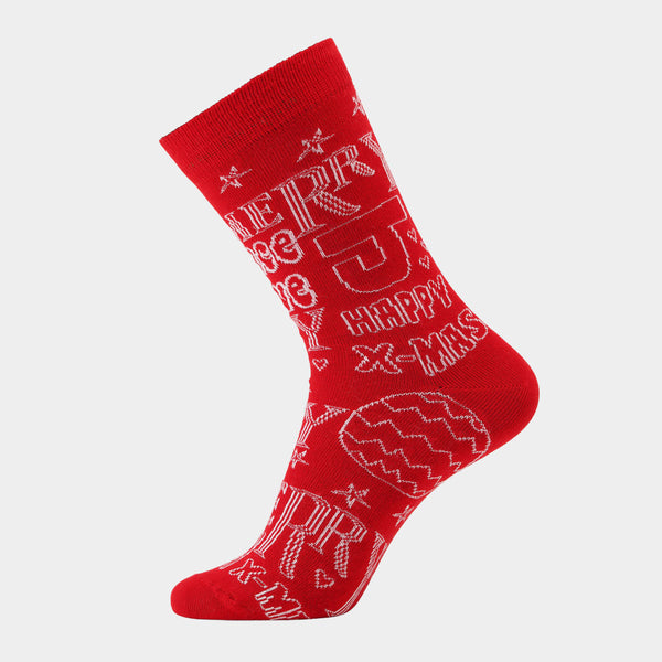 5 Paar Socken aus Bambus - Weihnachtszeichnungen