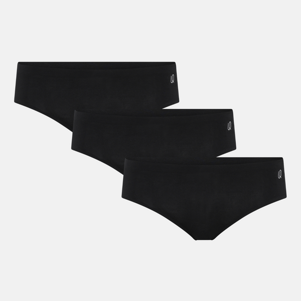 3er-Pack Bamboo tai panty - schwarz
