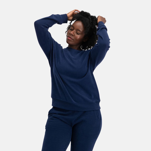 Blå bambus joggingsæt fra Bamboo Basics