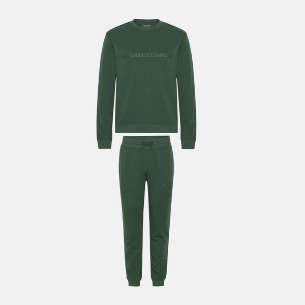 Grünes Bambus-Joggingset mit Logo