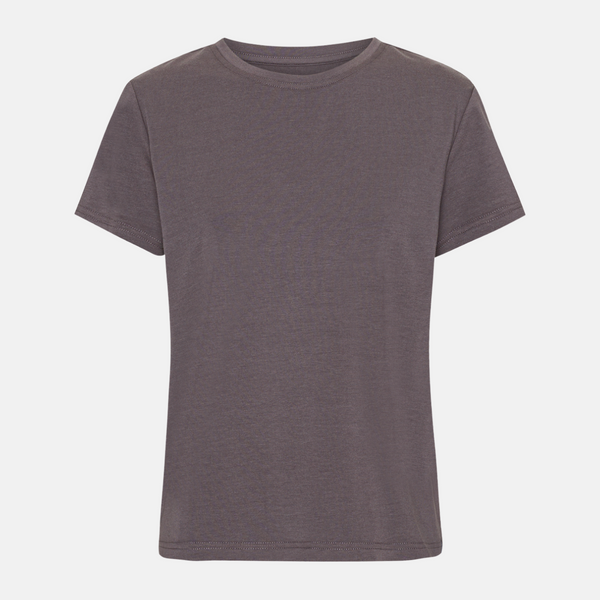 Braunes Kurzarm-Bambus-T-Shirt