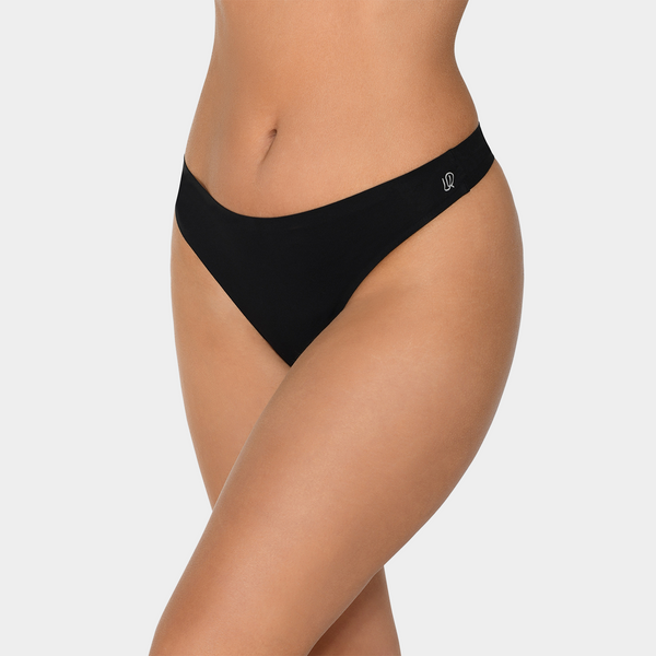 Schwarzer Bambus G-String-Slip