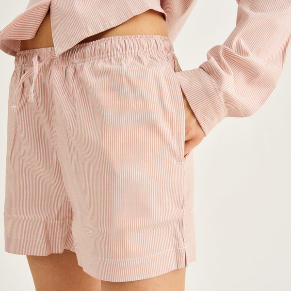 Stribet bambus natshorts