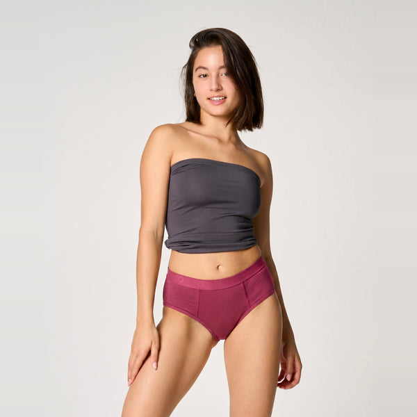 Starker Bambus Periodenslip in Ruby Pink
