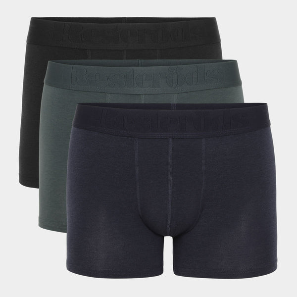 3 par bambus underbukser I sort - grå - navy XXL Resteröds