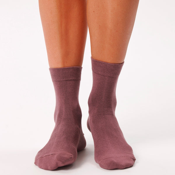 5 par bambus strømper i mauve og stribe mix    Copenhagen Bamboo