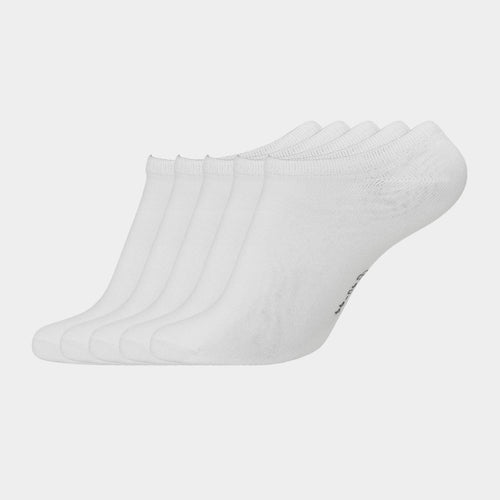 5 par hvide footies I bambus 45-49 Copenhagen Bamboo