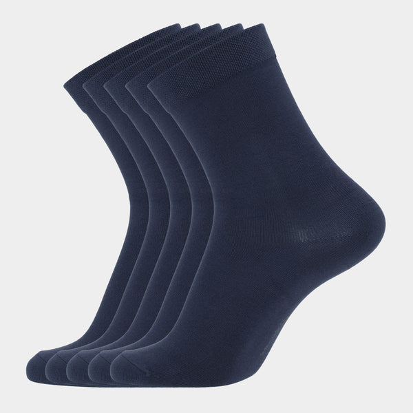 5 par navy bambus strømper 45-49 Copenhagen Bamboo