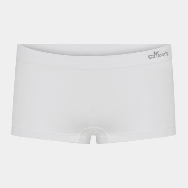 Hvide bambus hotpants XS Boody