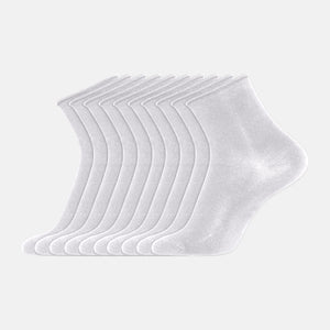 10er-Pack weiße Bambus-Knöchelsocken von Decoy