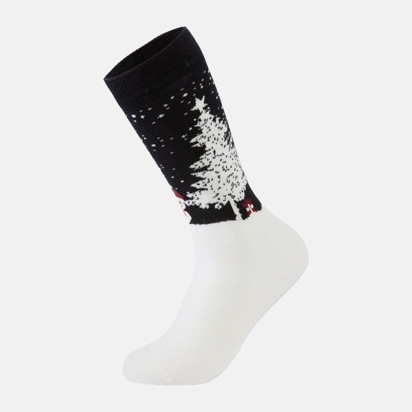 5 Paar Socken aus Bambus - Weihnachtsstickerei