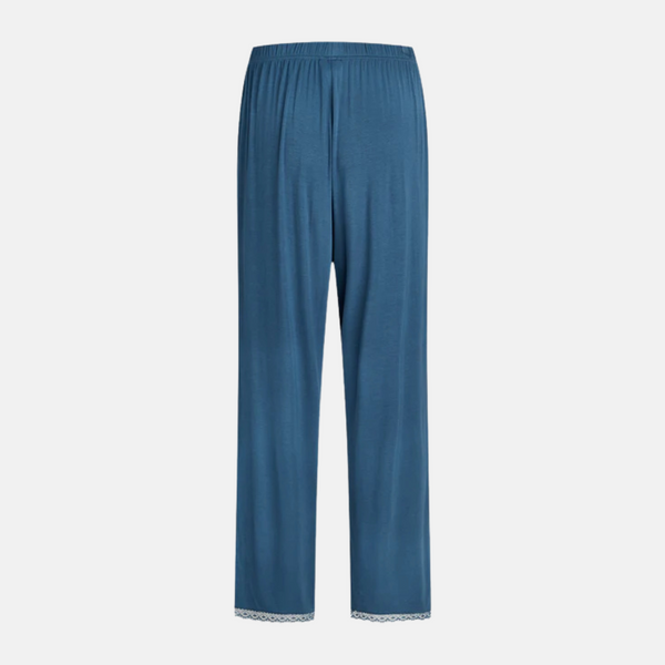 Jasmin Bambus Nacht Hose - staubig blau