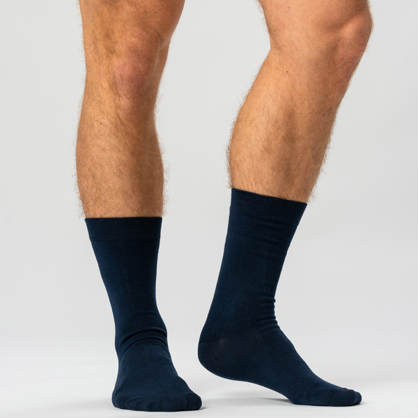 10 Paar Bambussocken niedrig geschnitten weiß/navy