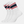 3 Paar weiße Tennissocken aus Bambus mit blau/roten Streifen und langer Rippe