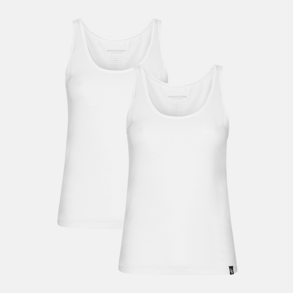 Weißes Bambus-Tanktop - 2er-Pack