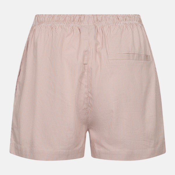 Pink striped bamboo night shorts